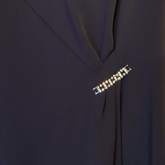 Vintage Jones New York Purple Blue Maxi Dress VTG Elegant Sleeveless Gowns - Picture 9 of 13